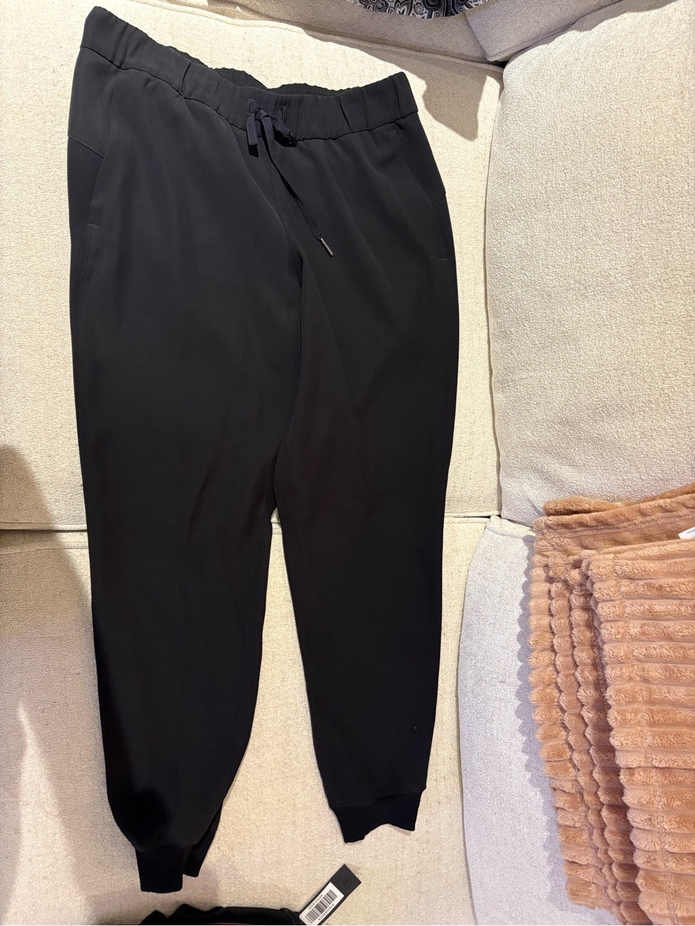 lululemon athletica Black Elastic-Waist Jogger Pants "On the Fly" - Picture 2 of 7